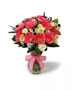 Warmly Glowing flower arrangement